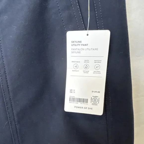 Athleta #NWT Skyline High Rise Barrel Leg Utility Pant Sz 14 - Picture 3 of 7